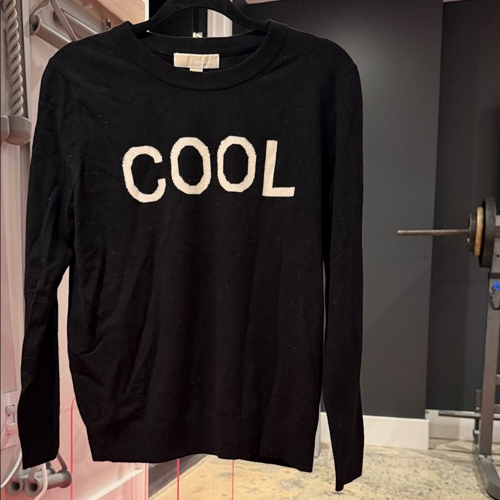 Michael Kors Black "COOL" Crewneck Sweater